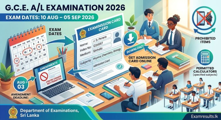 G.C.E. A/L Examination 2026