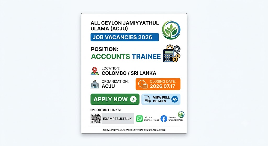 2026 ACJU Job Vacancies - Accounts Trainee | Apply Now