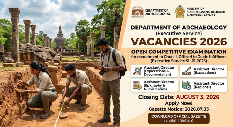 2026 Department of Archaeology Vacancies 2026 | Executive Service