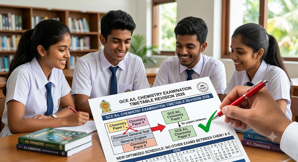 GCE A/L Chemistry Examination Timetable Revision 2026