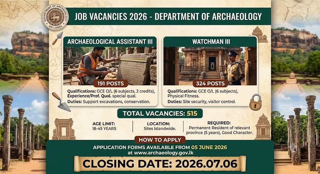 Archaeological Assistant & Watchman Job Vacancies