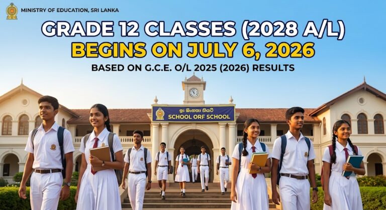 Grade 12 Classes for 2028 A/L Begin
