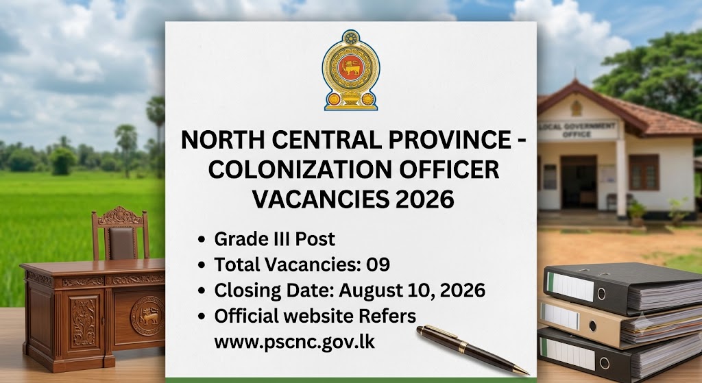 Colonization Officer Vacancies 2026