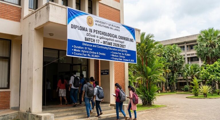 Diploma in Psychological Counseling 2026 – University of Ruhuna