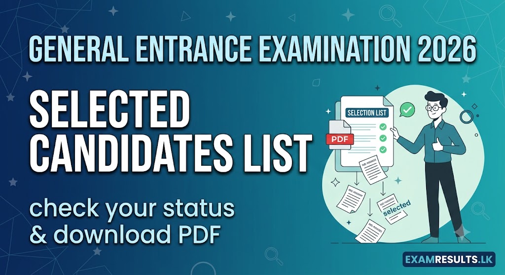General Entrance Examination 2026 Selected List