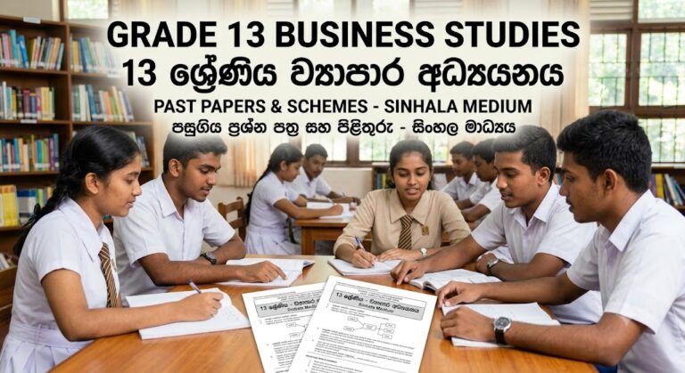 Grade 13 Business Studies Past Paper Sinhala Medium