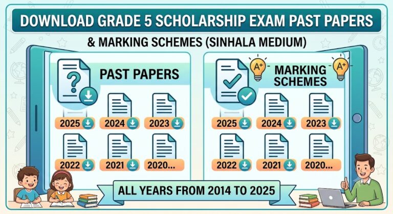 Grade 5 Scholarship Past Papers & Marking Schemes (Sinhala Medium)