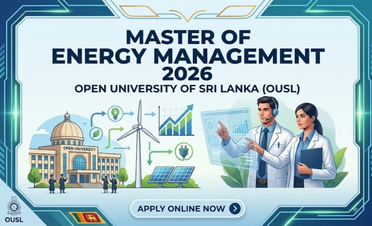 Master of Energy Management 2026 – Open University of Sri Lanka