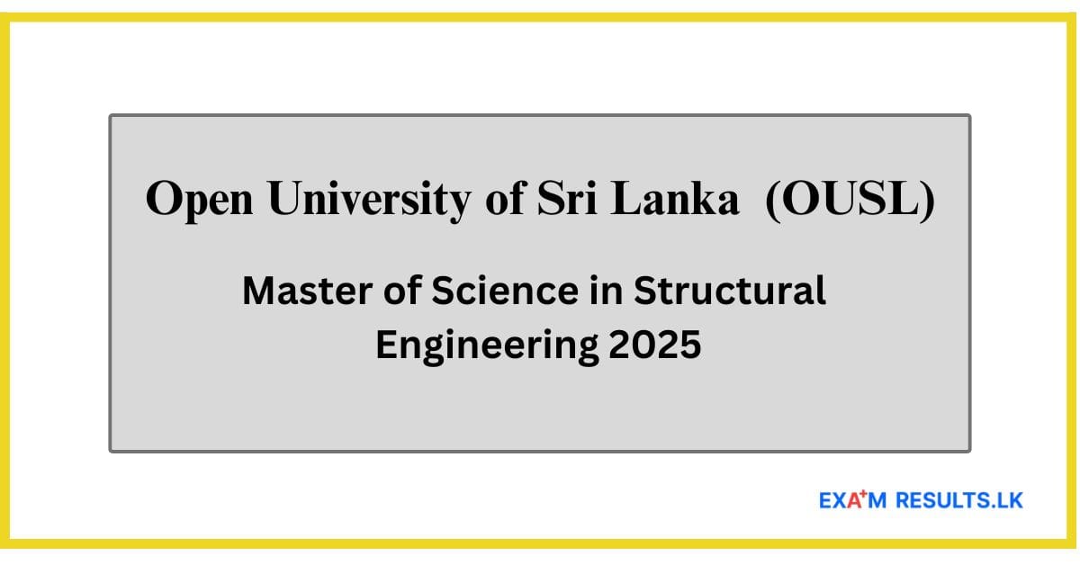 Master of Science in Structural Engineering