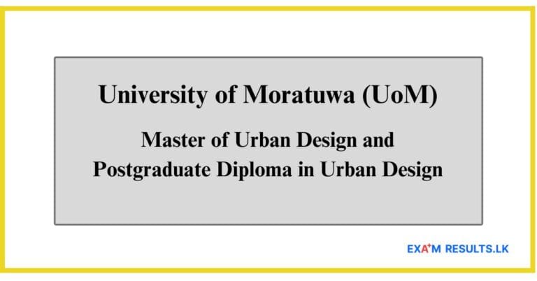 Master of Urban Design PG Dip in Urban Design