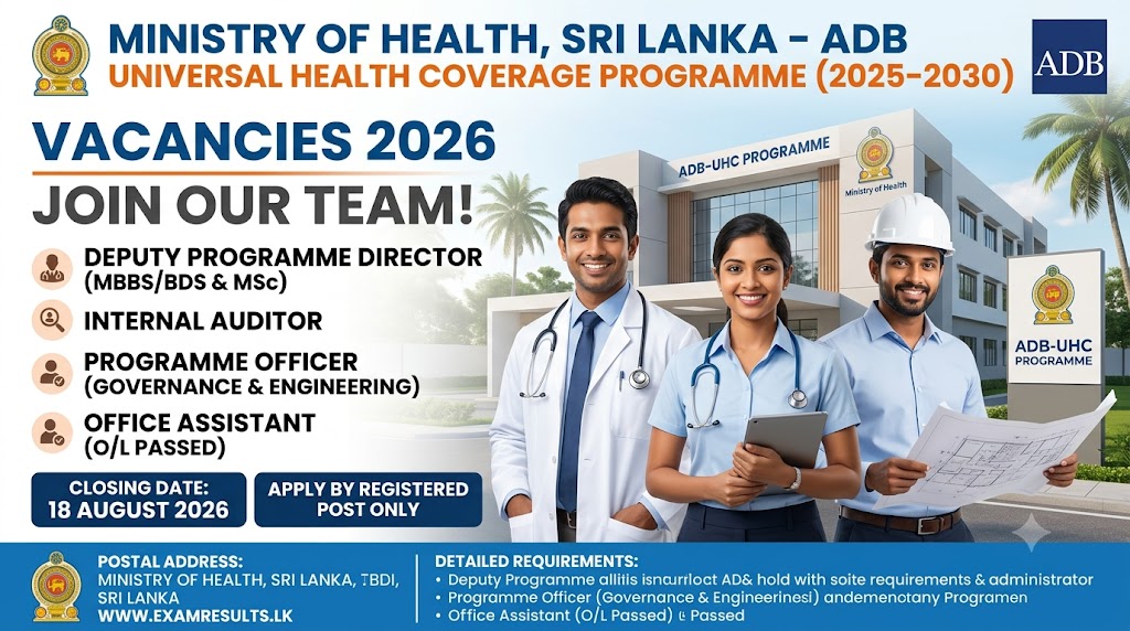 Ministry of Health Vacancies 2026 – ADB UHC Programme