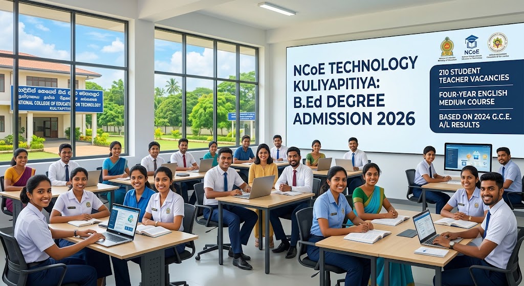 NCoE Technology Kuliyapitiya B.Ed Degree Admission 2026