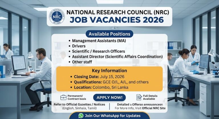 National Research Council (NRC) Job Vacancies 2026 – Apply Now