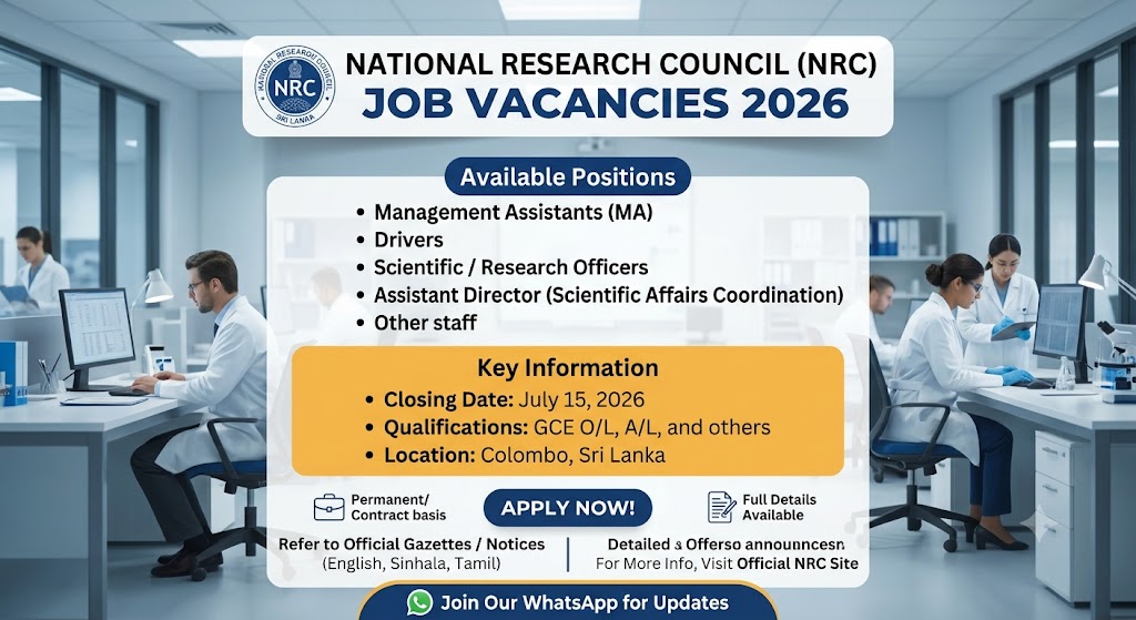 National Research Council (NRC) Job Vacancies 2026 – Apply Now
