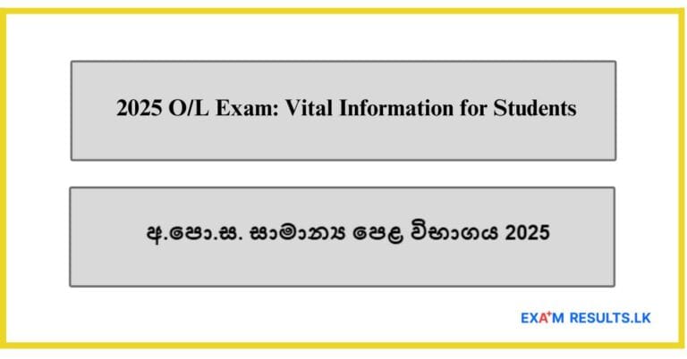 OL Exam Vital Information for Students