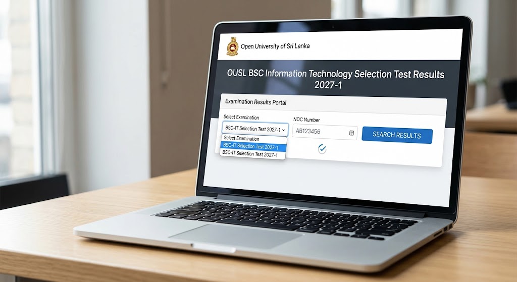 OUSL BSC IT Selection Test Results 2027