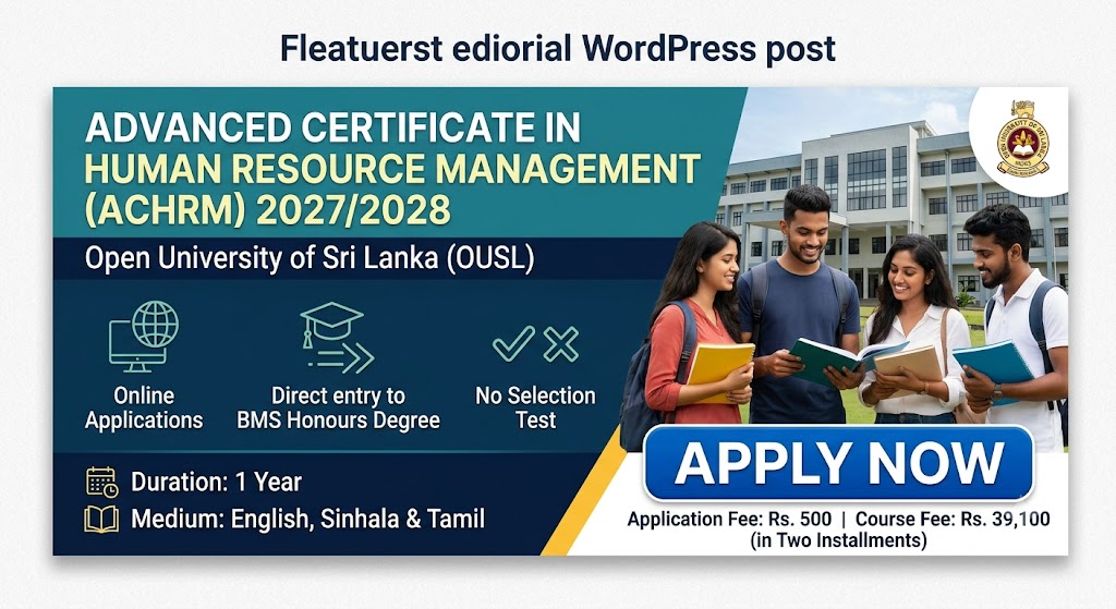 ACHRM 2027/2028 - Open University of Sri Lanka (OUSL)