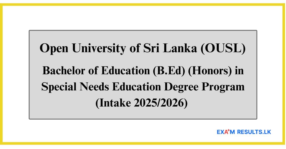 Open University of Sri Lanka (OUSL)