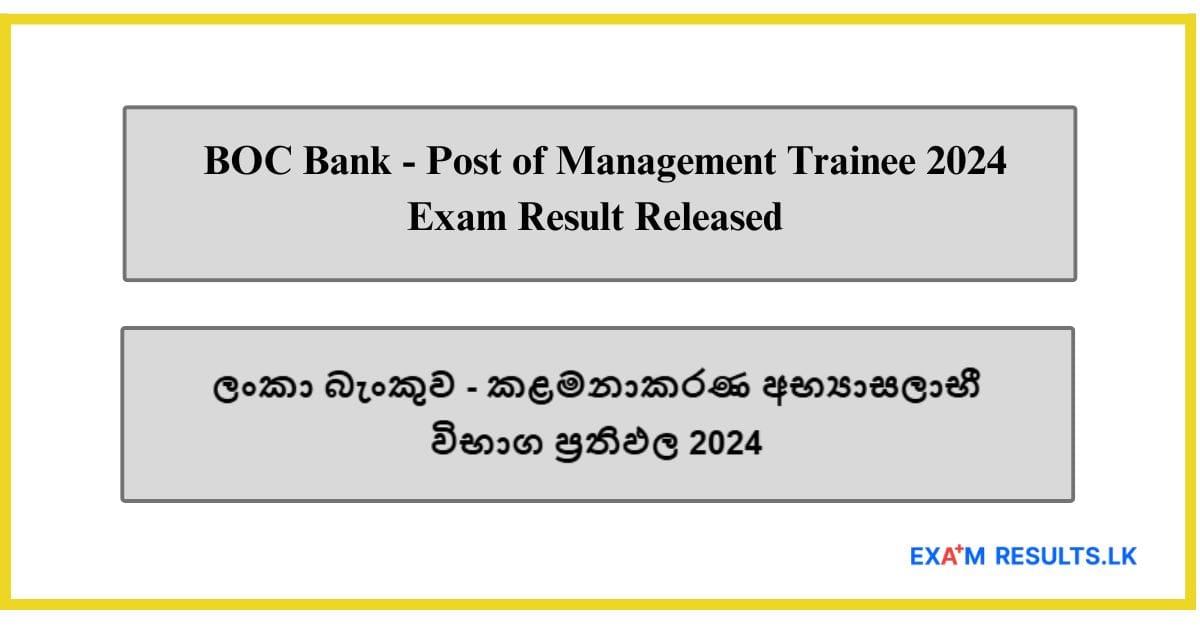 Post of Management Trainee – 2024