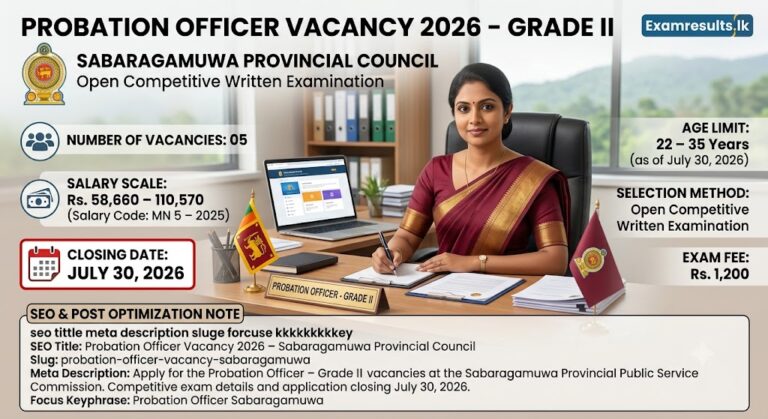 Probation Officer Vacancy 2026