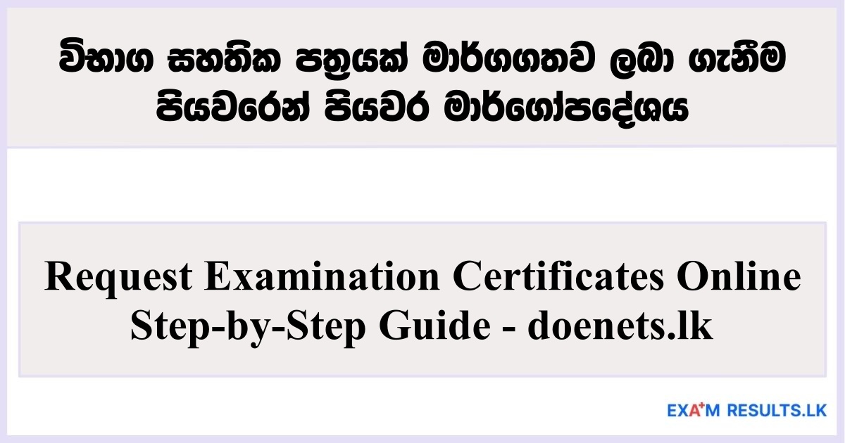 Request Examination Certificates Online Step‑by‑Step Guide