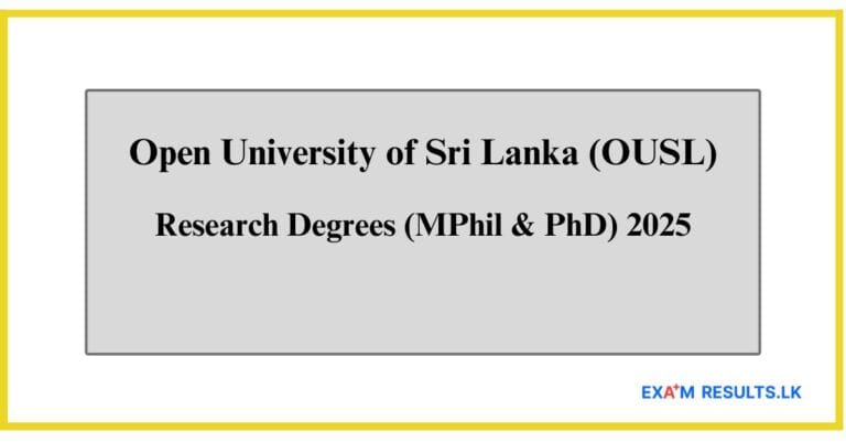 Research Degrees (MPhil & PhD)