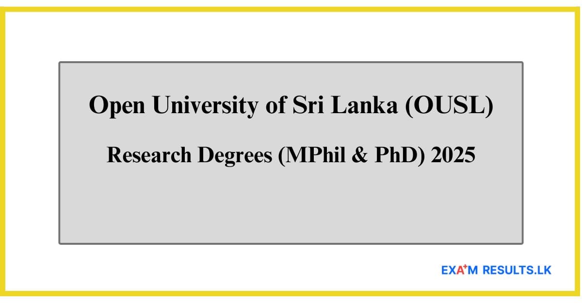 Research Degrees (MPhil & PhD)