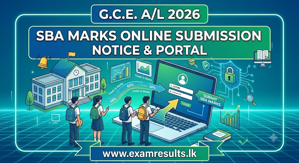 G.C.E. A/L 2026 SBA Marks Online Submission Notice & Portal
