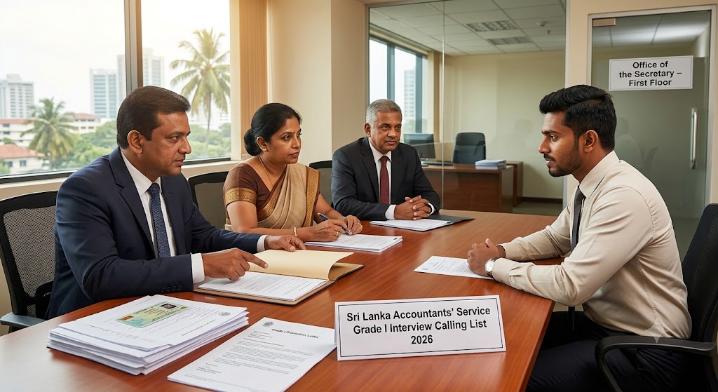 Sri Lanka Accountants’ Service Grade I Interview Calling