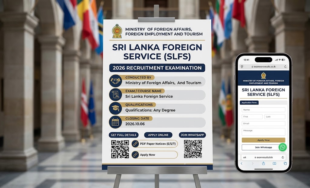 Sri Lanka Foreign Service Exam 2026 – Apply Online