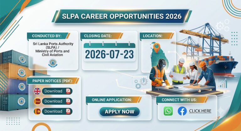 Sri Lanka Ports Authority (SLPA) Vacancies 2026