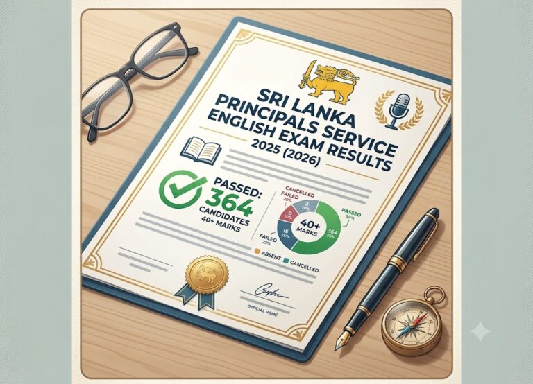 Sri Lanka Principals Service English Exam Results 2025 (2026)