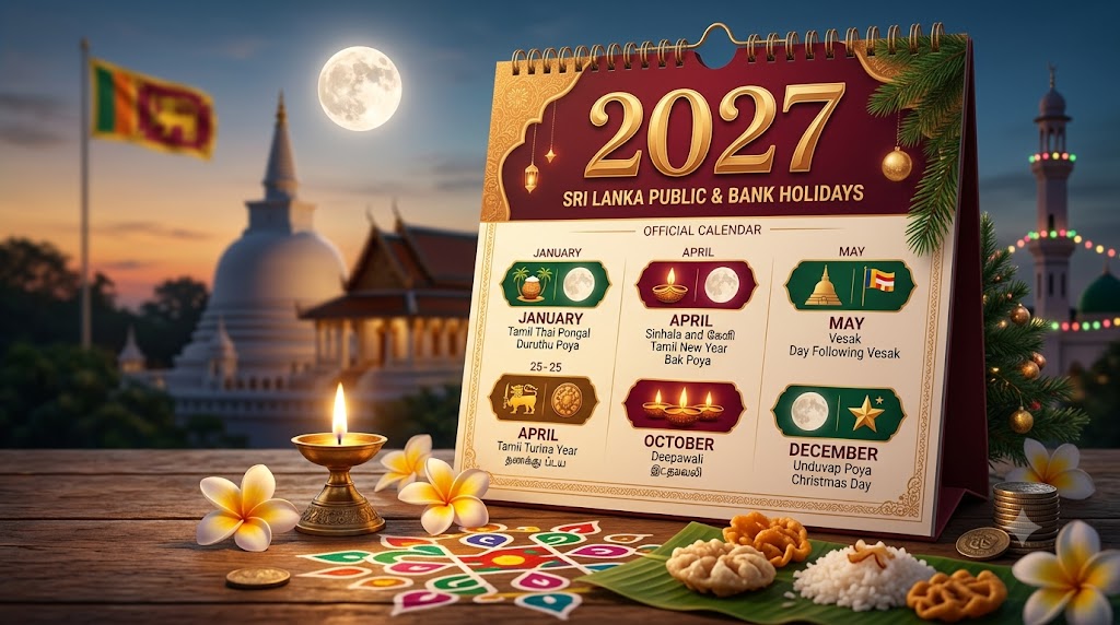 Sri Lanka Public & Bank Holidays 2027 (Official Calendar)