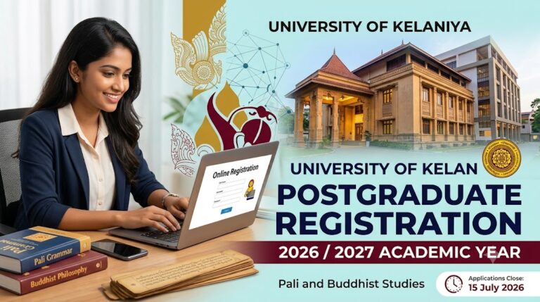 University of Kelaniya Postgraduate Registration 2026/2027