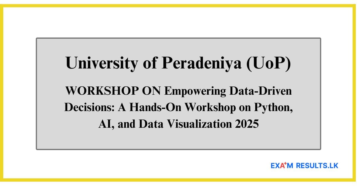 WORKSHOP ON Empowering Data-Driven Decisions A Hands-On Workshop on Python, AI, and Data Visualization