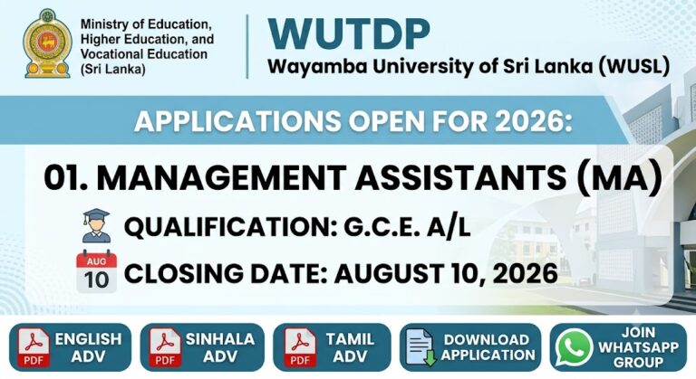 WUTDP Job Vacancies 2026