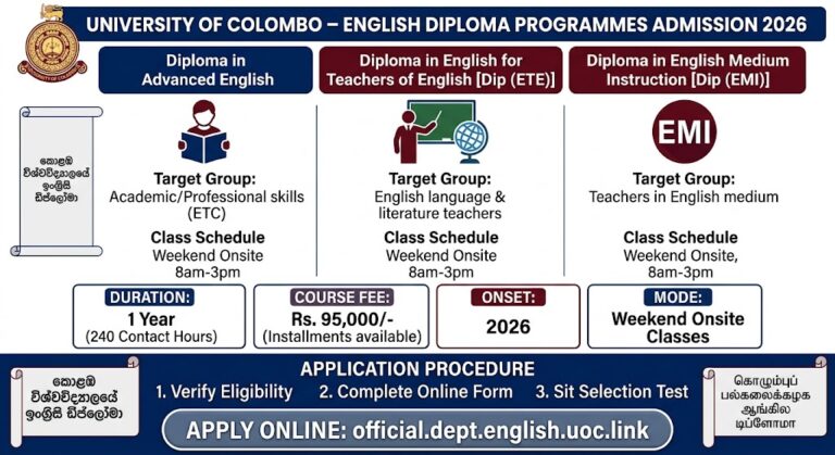 colombo-university-english-diploma-2026