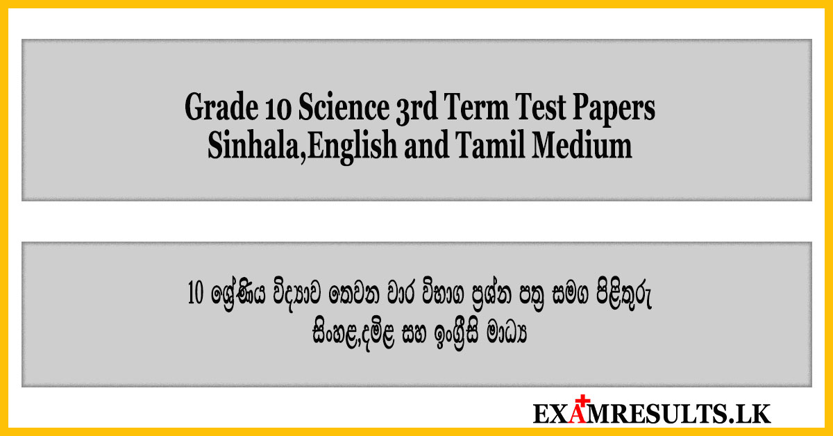 grade 10,science,3rd,term,test,papers,examresults.lk