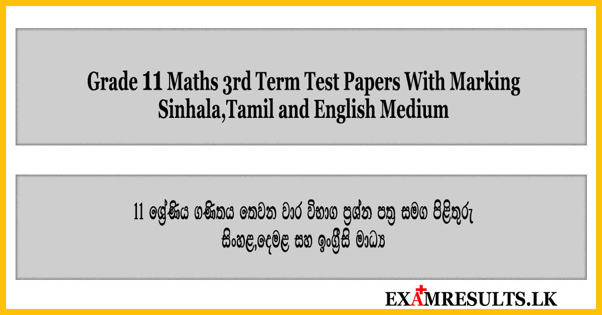 grade 11,maths,3rd,term,test,papers,examresults.lk