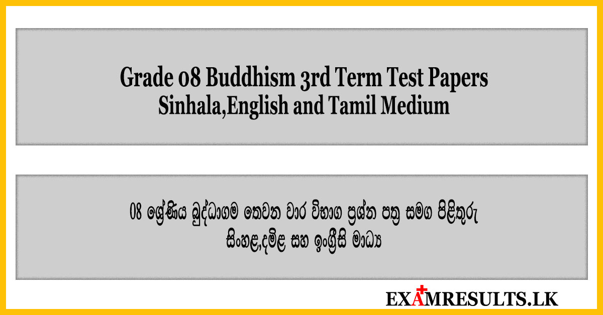grade 8,buddhism,3rd,term,test,papers