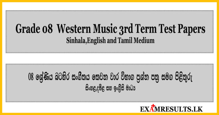 grade 08,western music,3rd,term,test,papers