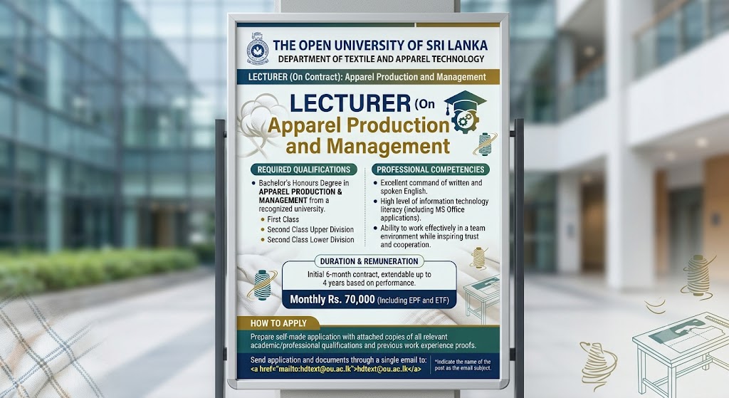 Lecturer vacancy Open University