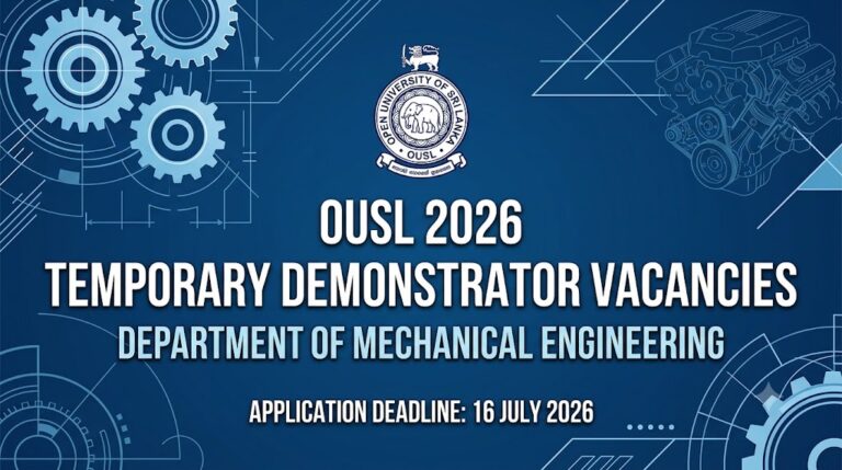 ousl-temporary-demonstrator-vacancies-2026